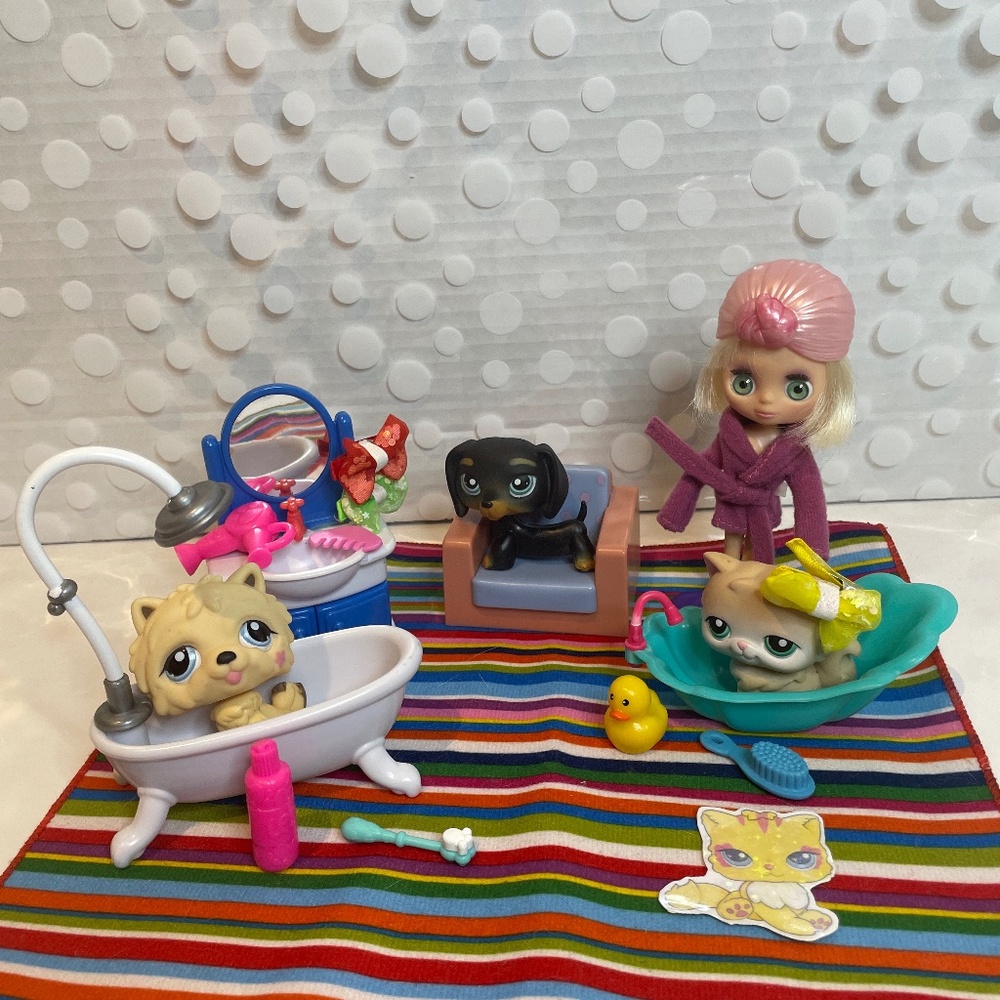 Littlest Pet Shop 🪮🛁🫧Grooming Spa Playset